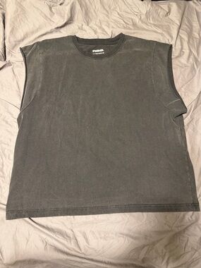 Men's Sleeveless Crewneck Tank Top - Charcoal Black